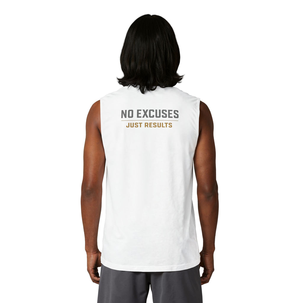 Muscle Tank — "No Excuses, Just Results" Athletic Training Tank Top