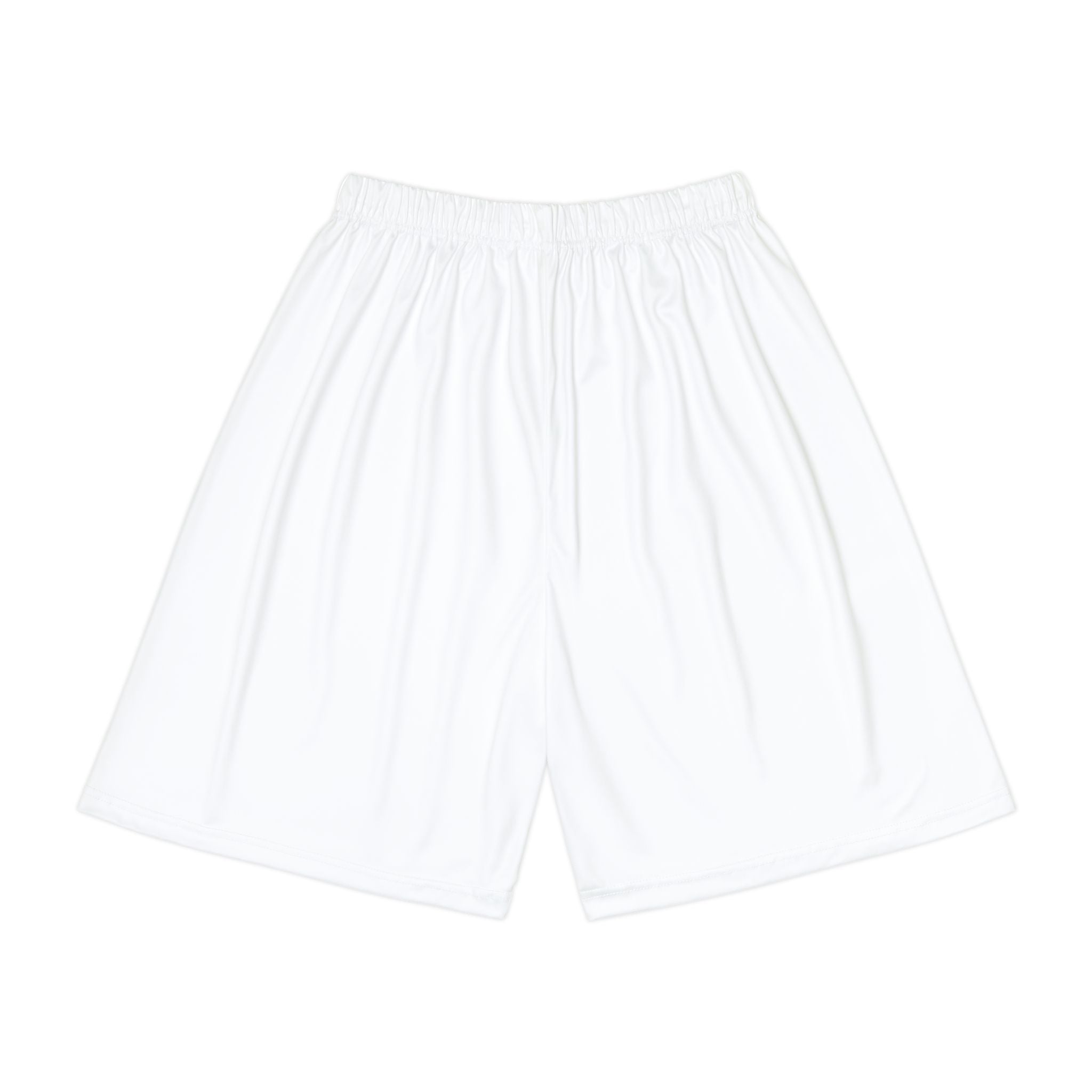 Athletic White Men’s Sports Shorts — 'Aldous Athletics' Side Logo Performance Shorts